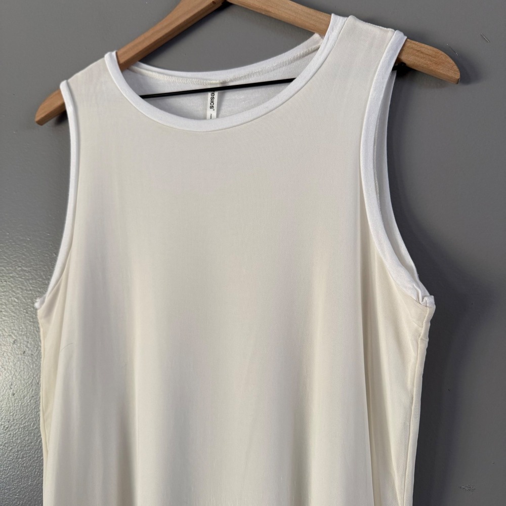 Tresics Sheer Ivory Long Lace Overlay Top LARGE - Picture 2 of 8